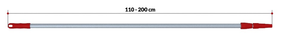 Barre télescopique extensible alu 110-200cm