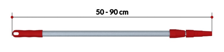 Barre télescopique extensible alu 50-90cm