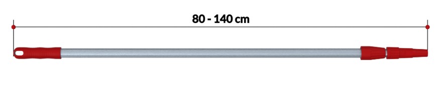 Barre télescopique extensible alu 80-140cm