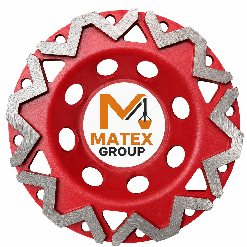 [010947] Disque ponceuse béton 125mm V-Segment Rouge