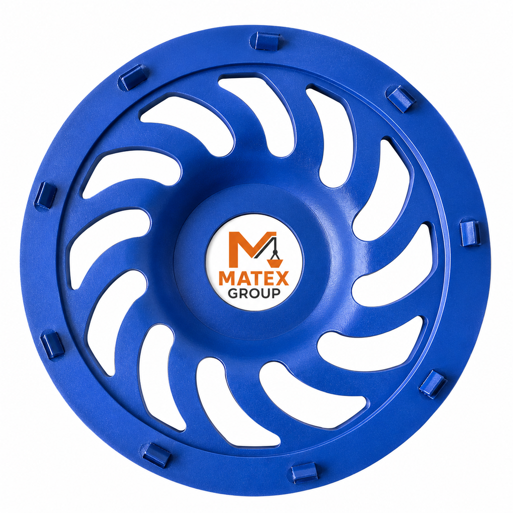 [010923] Disque ponceuse béton PKD 180mm Spiral Bleu