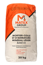 Mortier-colle et d’armature minéral léger blanc K2