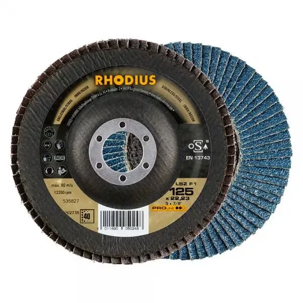 [LSZ F2 K60 125 mm] Rhodius Disque abrasif LSZ F2 K60 Acier Ø 125 mm