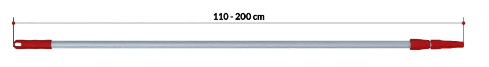 Perche télescopique professionnelle en aluminium pour rouleau de peinture