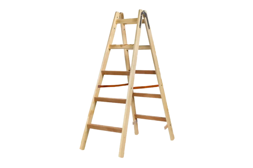 Profi-Holzstehleiter Master mit breiten verstärkten Stufen