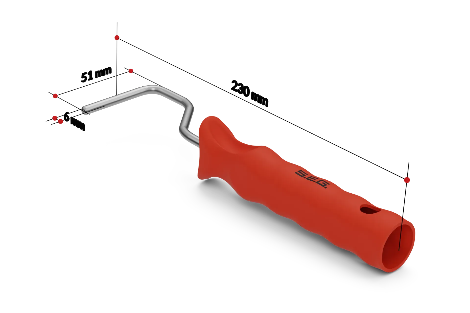 [1310-06] Eco-Rollerbügel aus verzinktem Stahl Ø 6 mm für Mini-Farbwalzen (6 cm)